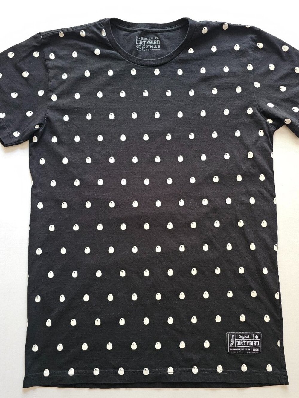 Dirtybird Records Cracked Egg All Over Print Mens T-Shirt Size L - Rare